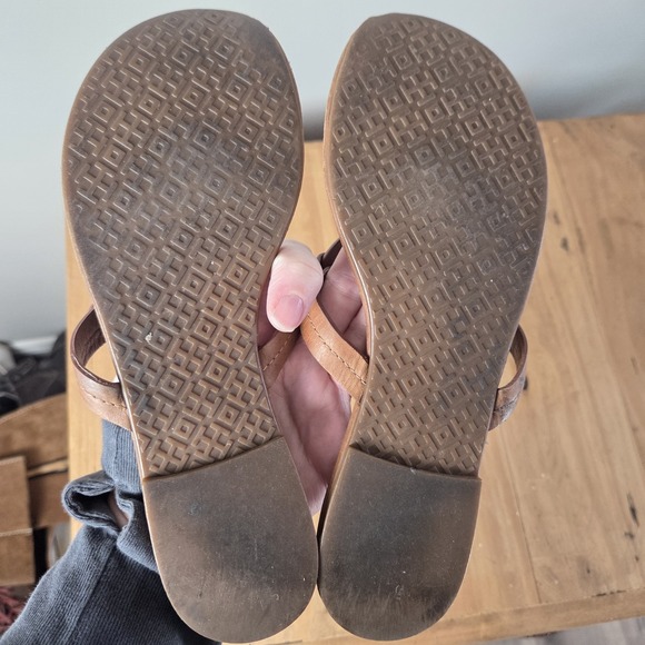 LOT OF 2 Tory Burch Miller Leather Sandals Women's Size 7 Brown Leather Red - Picture 16 of 16